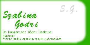 szabina godri business card