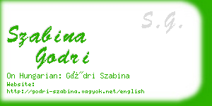 szabina godri business card